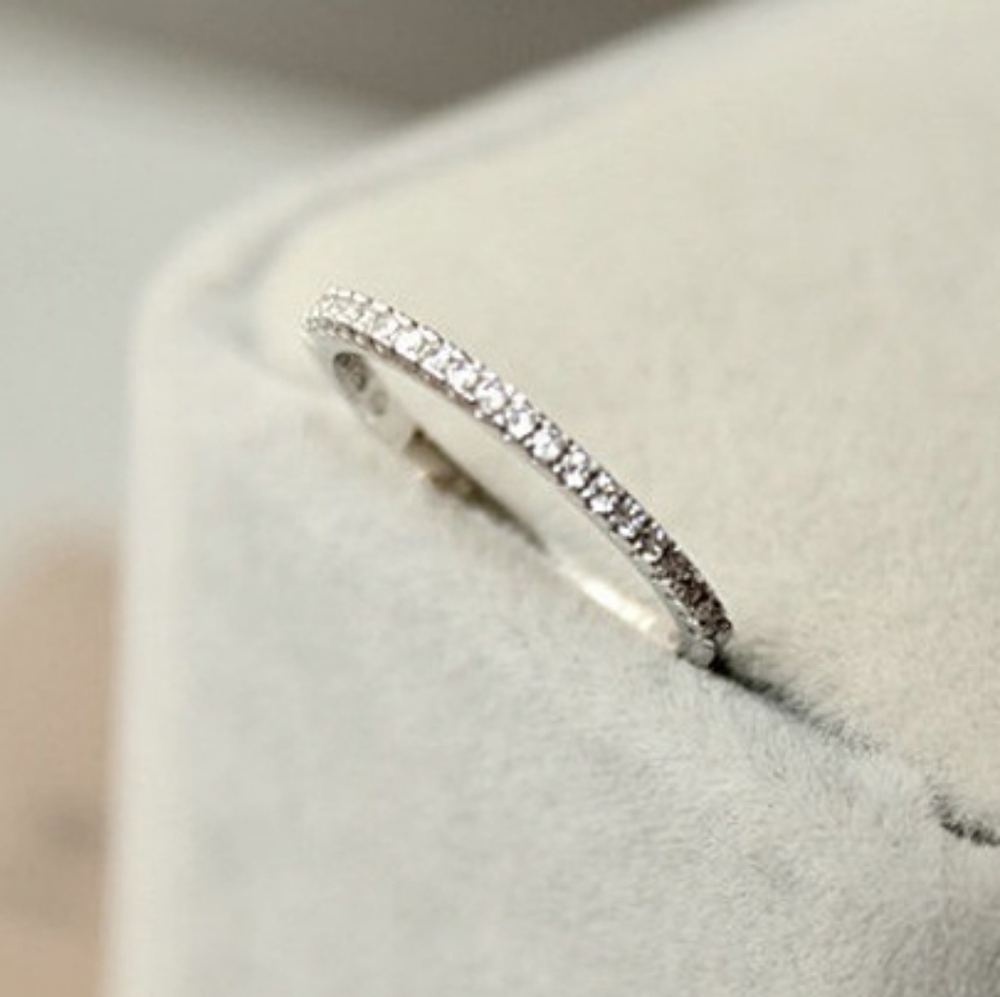 Sterling silver diamond ring - Picture 6 of 6